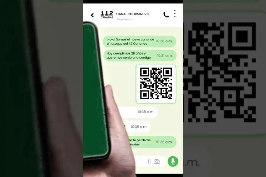 112 Canarias launches WhatsApp service for emergency and weather alerts