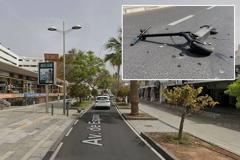 14-year-old boy injured in accident between electric scooter and car in Costa Adeje