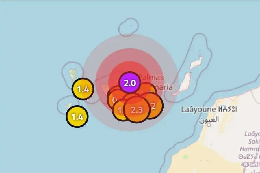 46 earthquakes recorded across the Canary Islands in just 48 hours