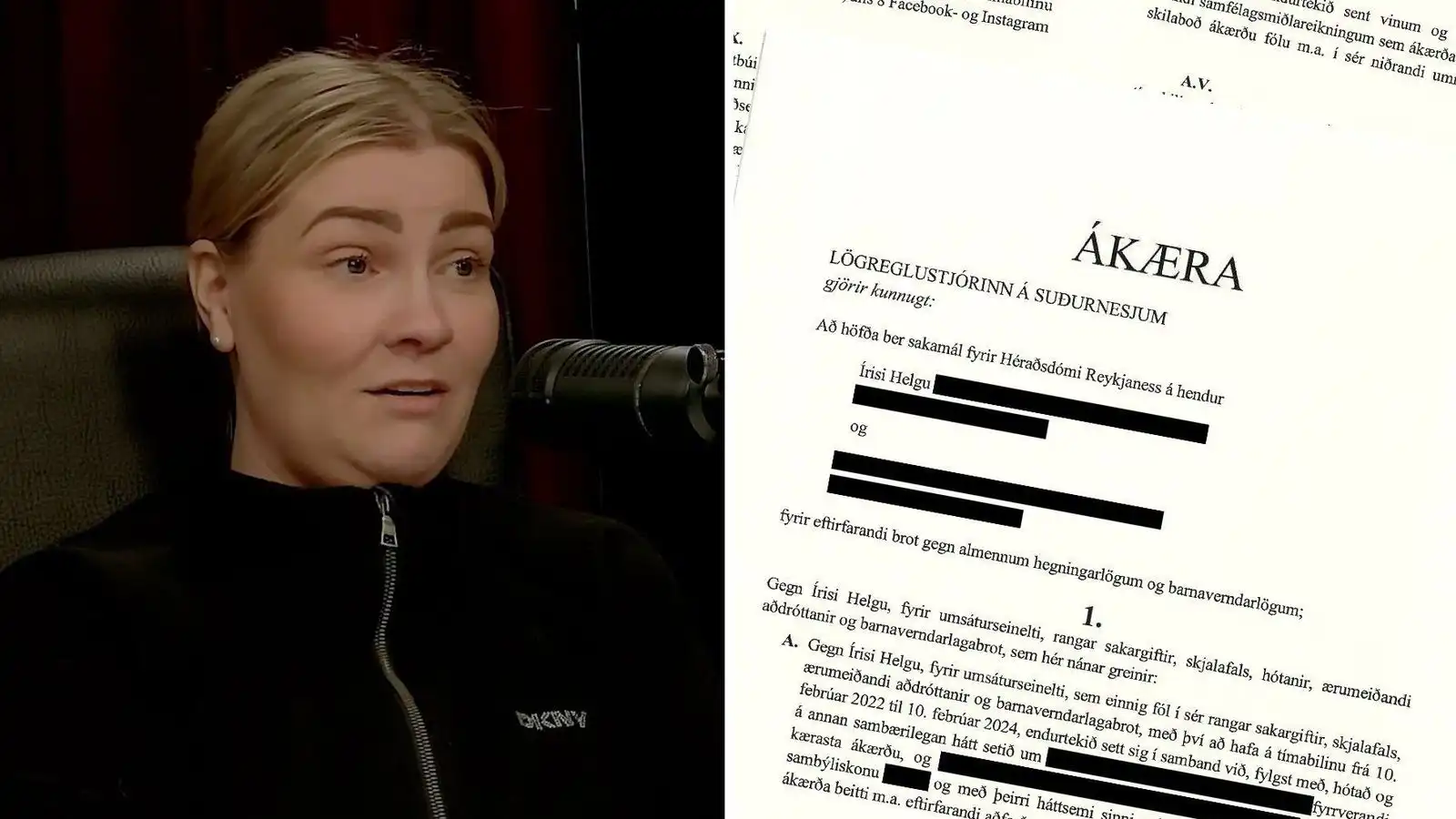 Á­kæran á hendur Írisi Helgu: Sakaði menn um barna­níð, laug upp á börn og lét maka saur - Vísir