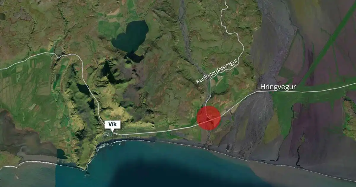 Alvarlegt umferðarslys austan við Vík