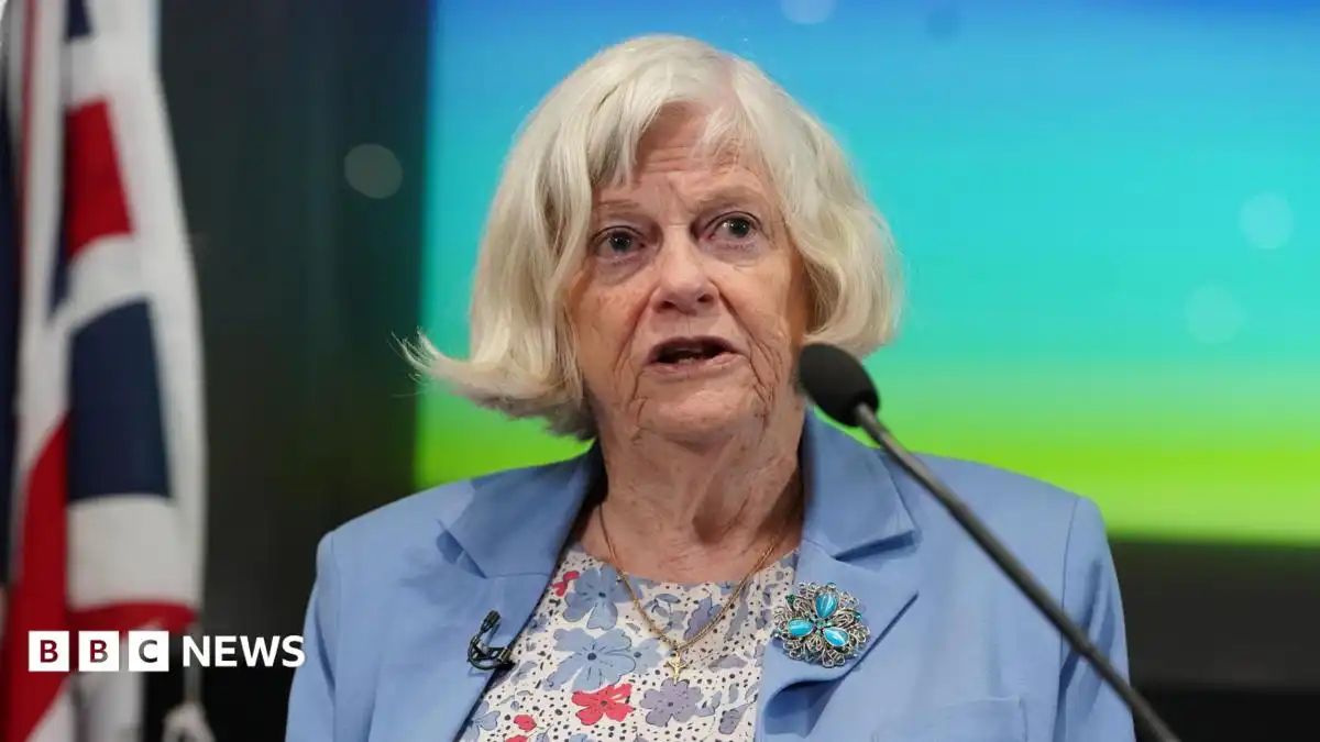 Ann Widdecombe's family and friends gather for her funeral