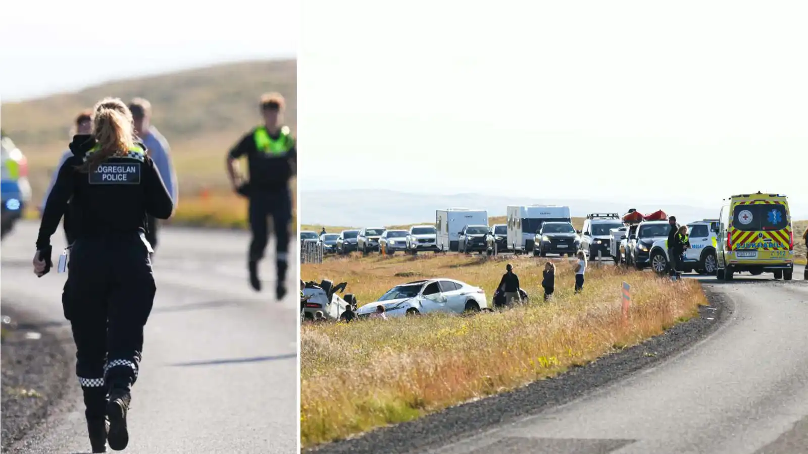 Annar á­rekstur á sama vegkafla með klukku­stundar milli­bili og einn fluttur með sjúkra­bíl - Vísir