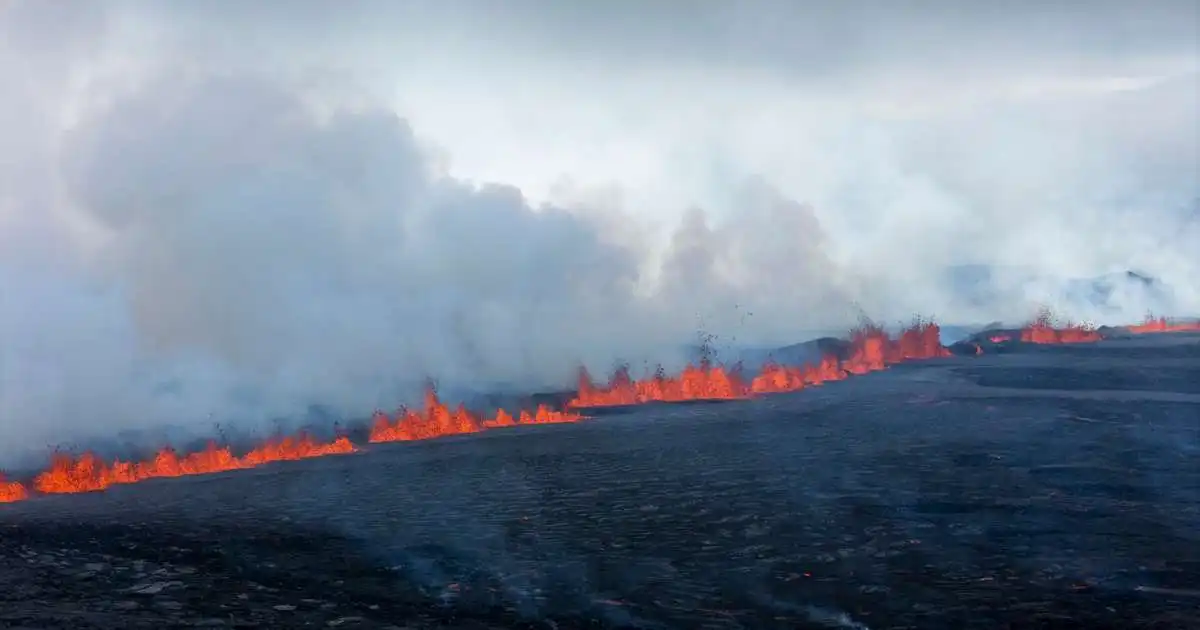 Ár frá því síðasta eldgos hófst