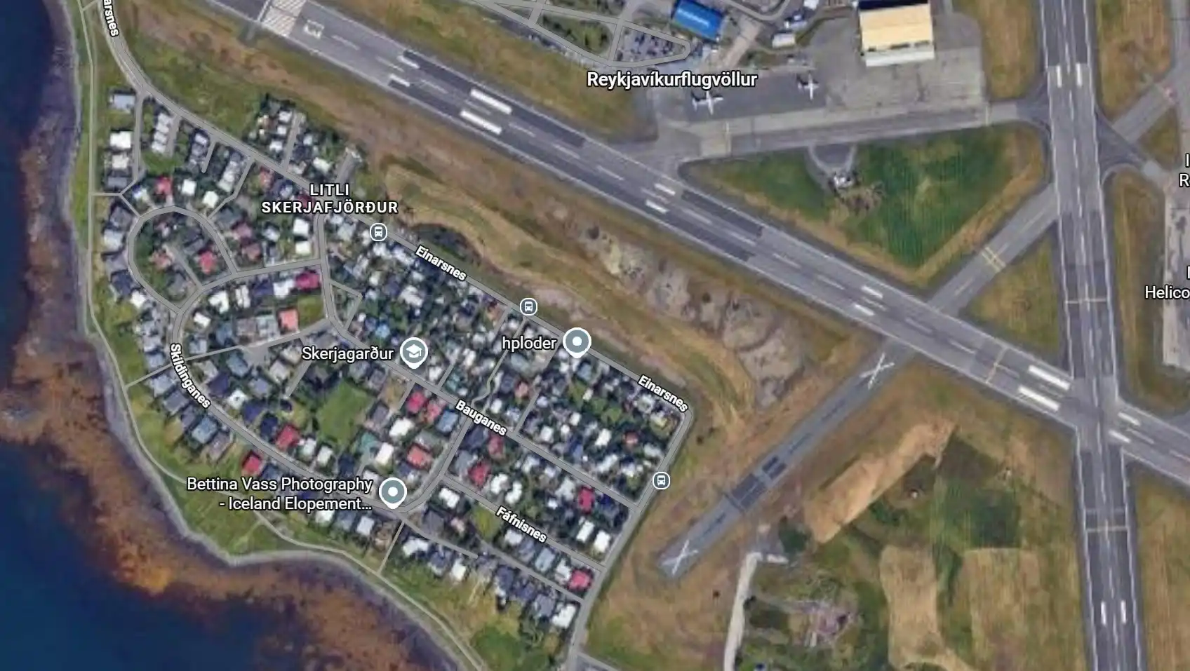 Ástralskur vinur Atla Steins rak augun í skemmtilegt atriði í skipulagi Skerjafjarðar