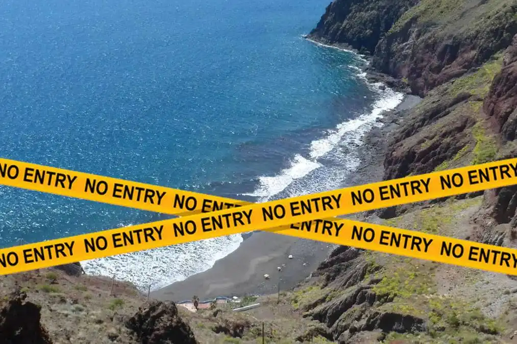Beach in Tenerife closed over risk of landslides and rockfall