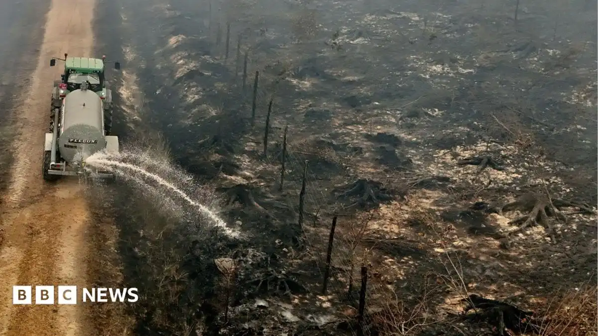 Belgian wildfire doubles in size on third day tearing through Hautes Fagnes nature reserve