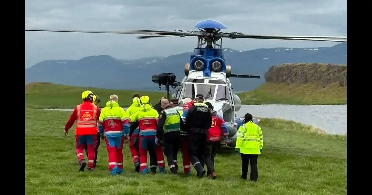 Björguðu slösuðum göngumanni úr brattri hlíð við krefjandi aðstæður