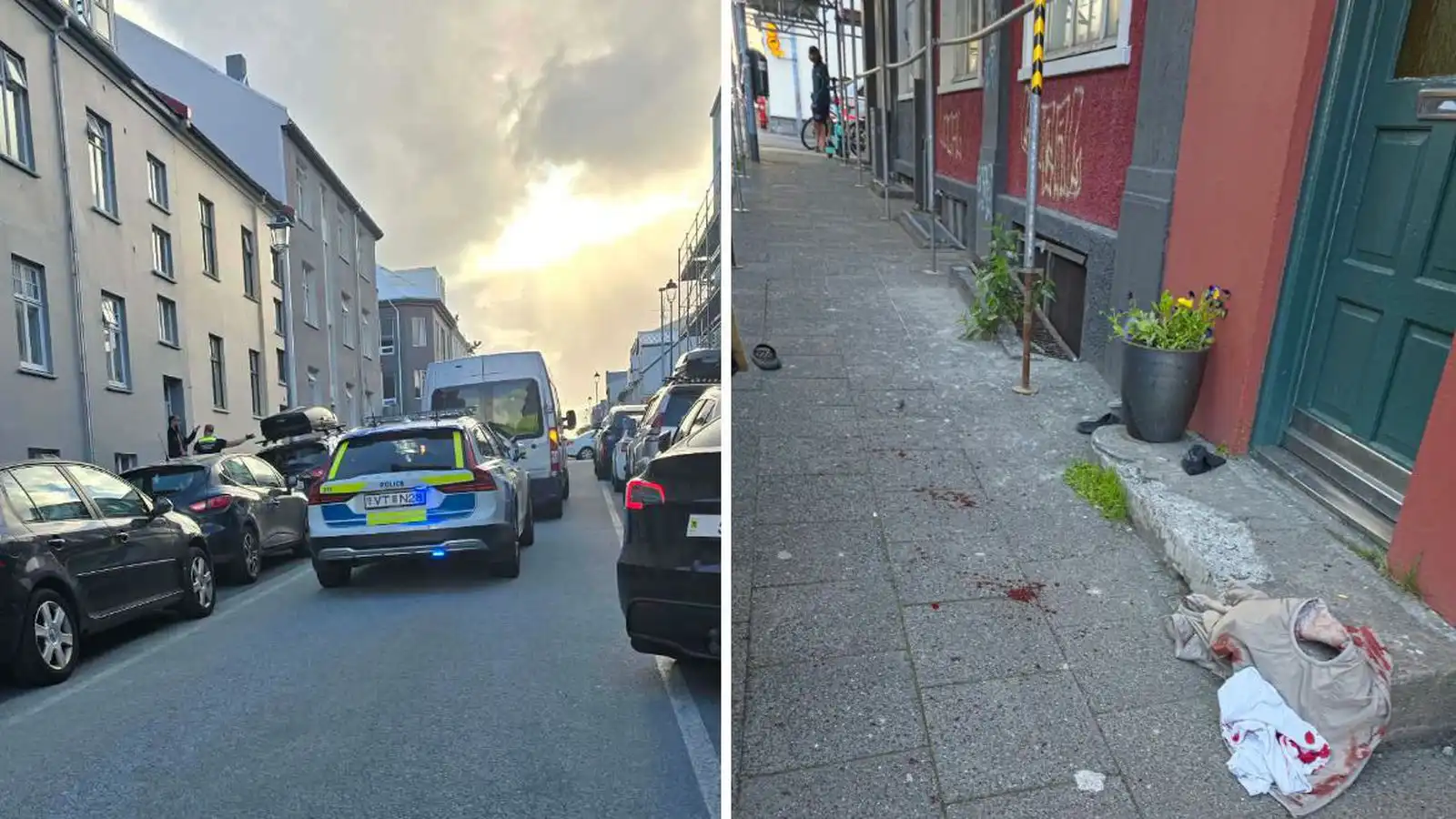 Blóðug föt á vett­vangi þar sem lög­reglan var með við­bragð - Vísir
