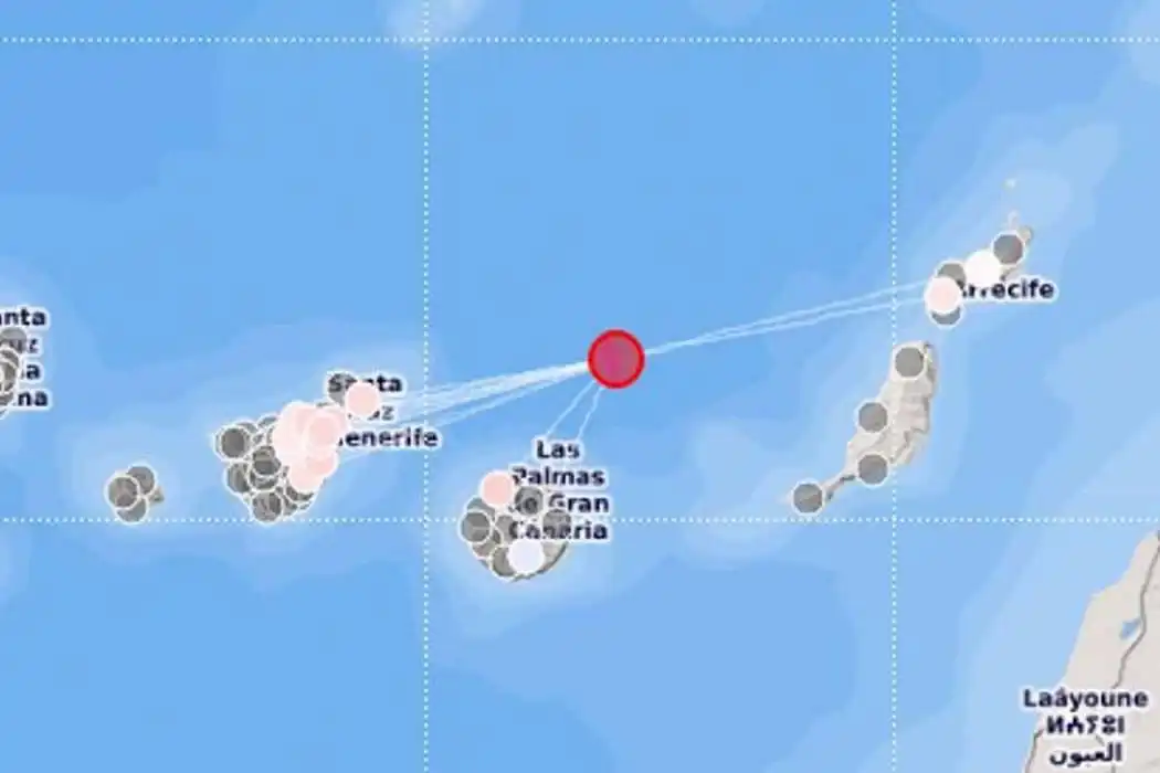 Buildings shaken by strong 4.8 magnitude earthquake felt in the Canary Islands