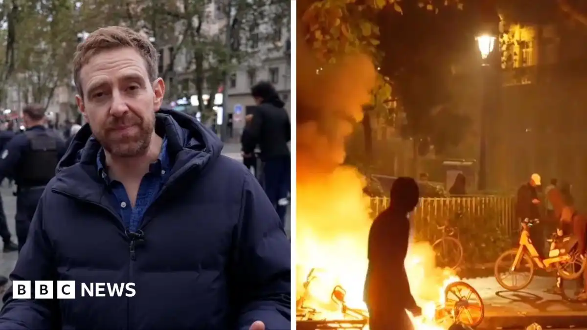 Clean up begins after French riots but police remain