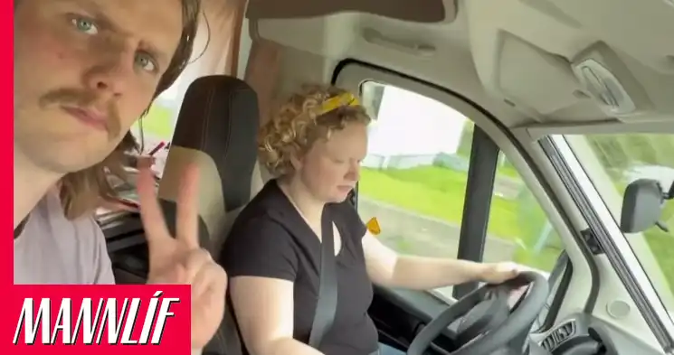 Daði og fjölskylda á ferð um landið