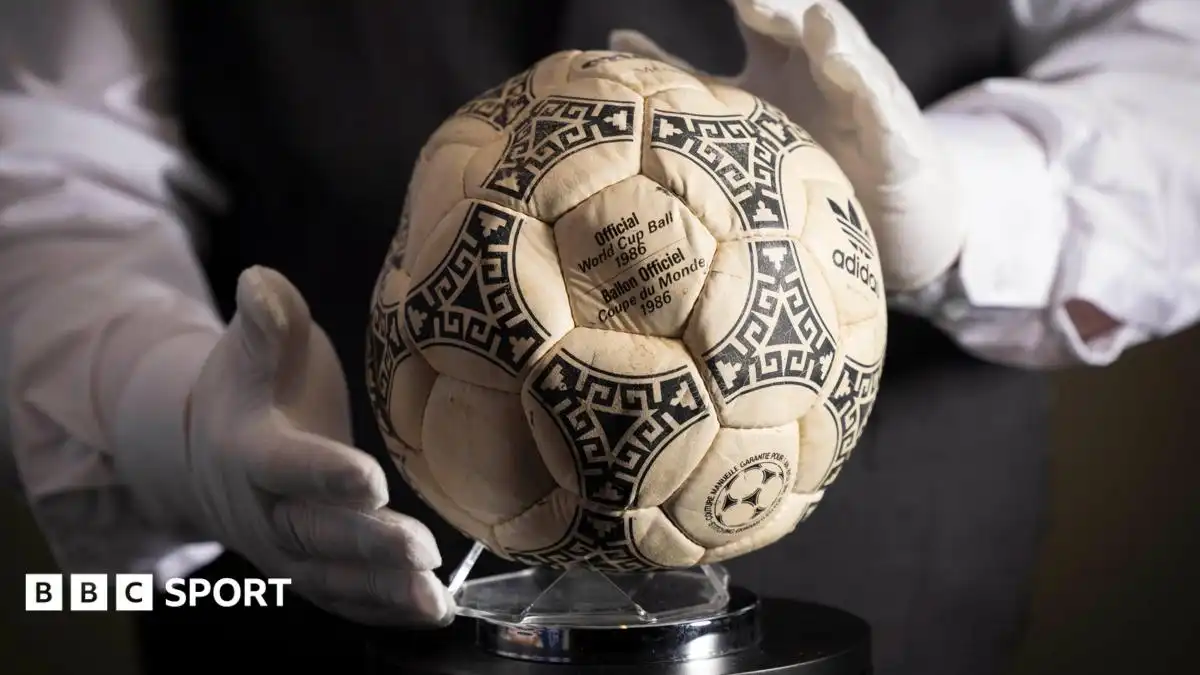 Diego Maradona's 'Hand of God' football from 1986 World Cup win over England sells for £2.5m