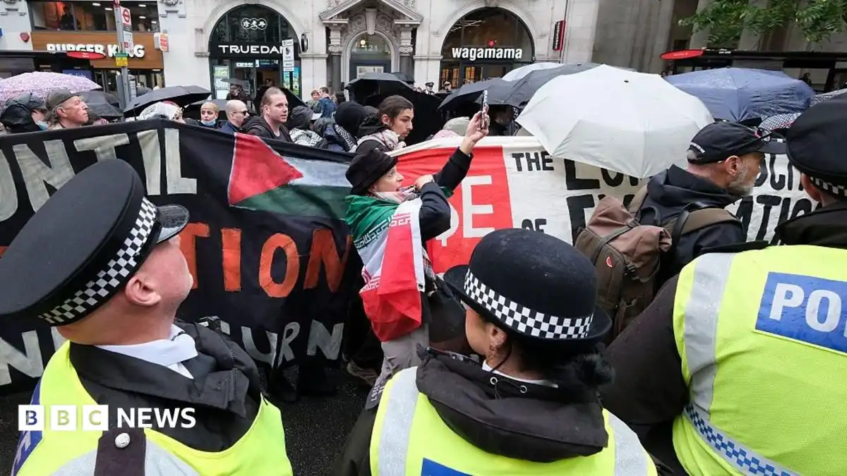 Eleven arrested at pro-Palestinian marches in London on 7 October