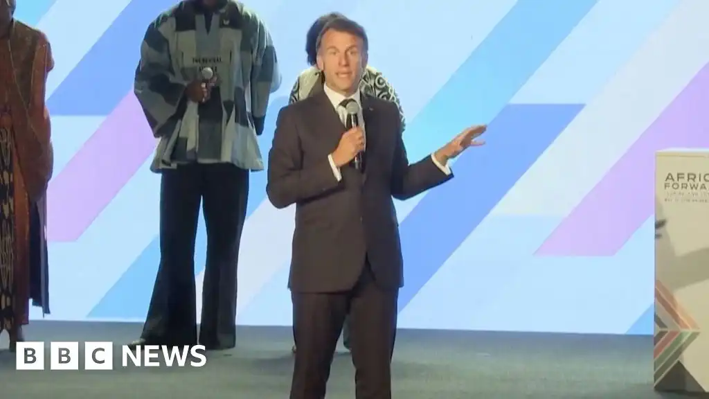 Emmanuel Macron interrupts speaker to ask for silence