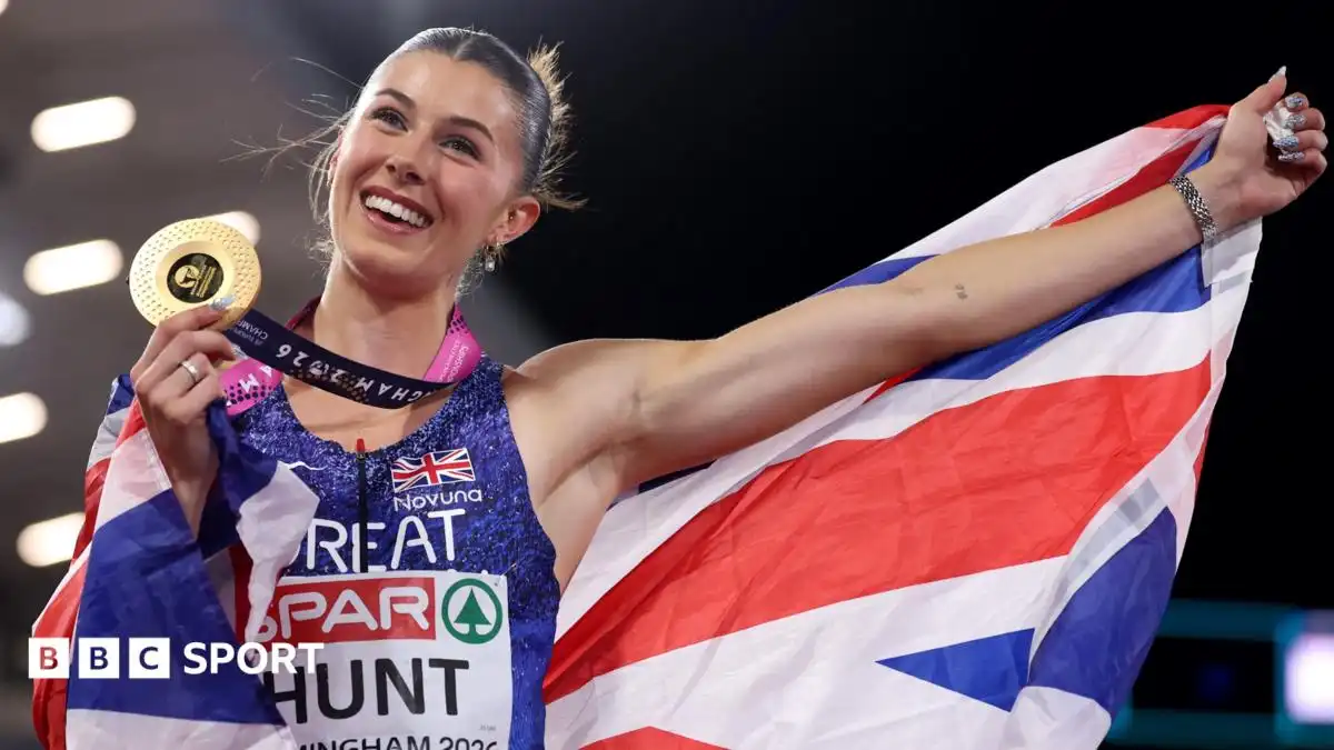 European Athletics Championships 2026: Amy Hunt wins 100m gold for GB
