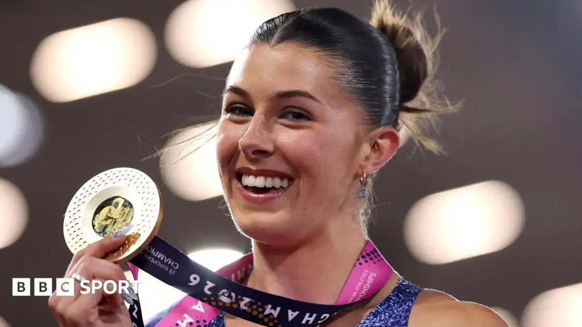 European Athletics Championships 2026: Great Britain's Amy Hunt wins 100m gold