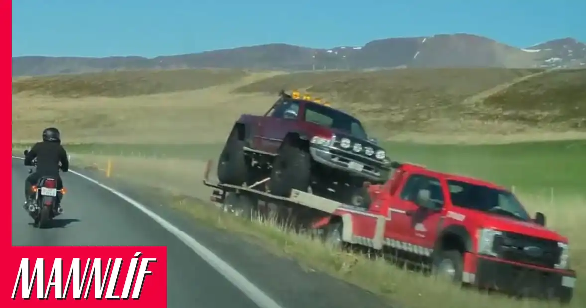 „Fávitinn“ á pallbílnum svarar fyrir sig