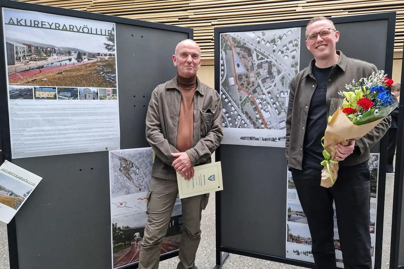 Feðgar unnu skipulagssamkeppni um Akureyrarvöll - MBL.IS
