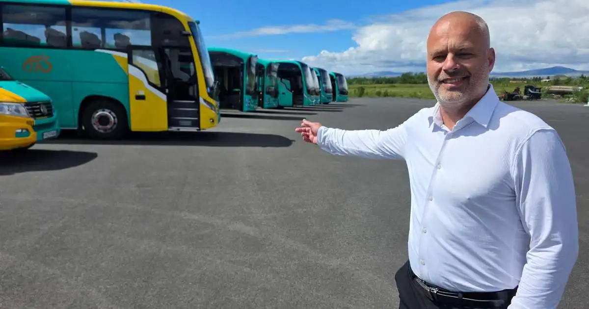 Fimmtán nýjar rafmagnsrútur hjá GTS á Selfossi