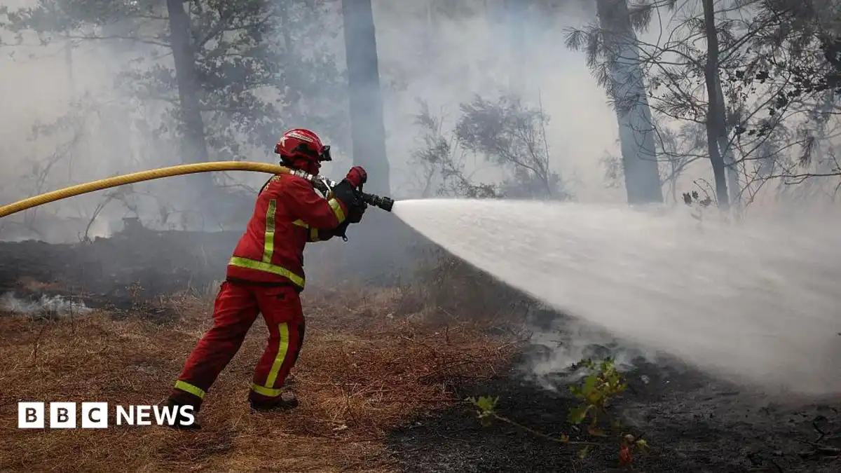Firefighters battle France wildfire as tens of thousands evacuated near Bordeaux