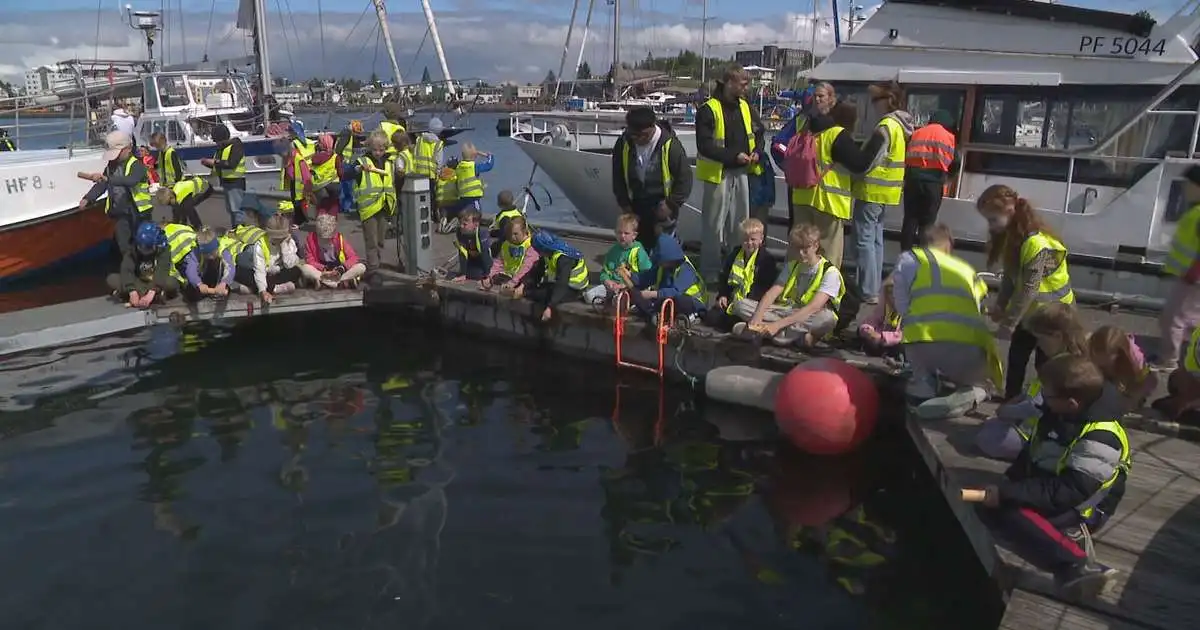 Fjögur hundruð krakkar kepptu í dorgveiði í Hafnarfirði