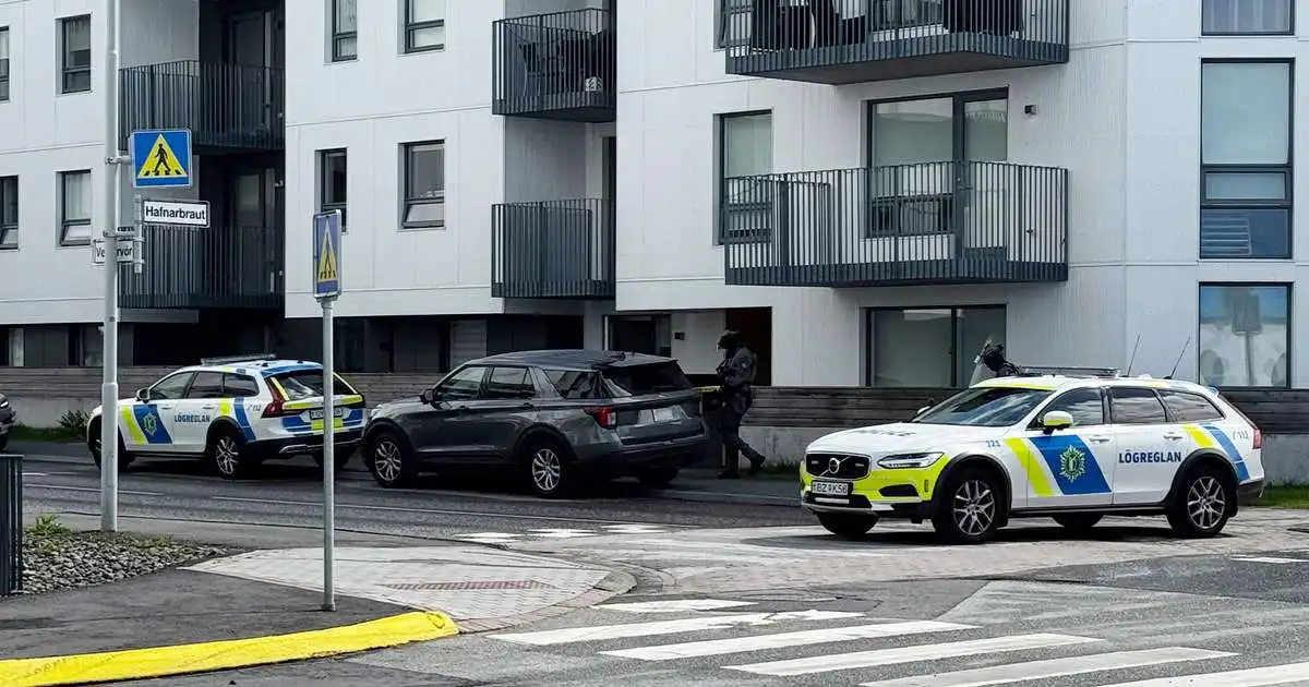 Fjölmennt lið lögreglu í aðgerðum á Kársnesi