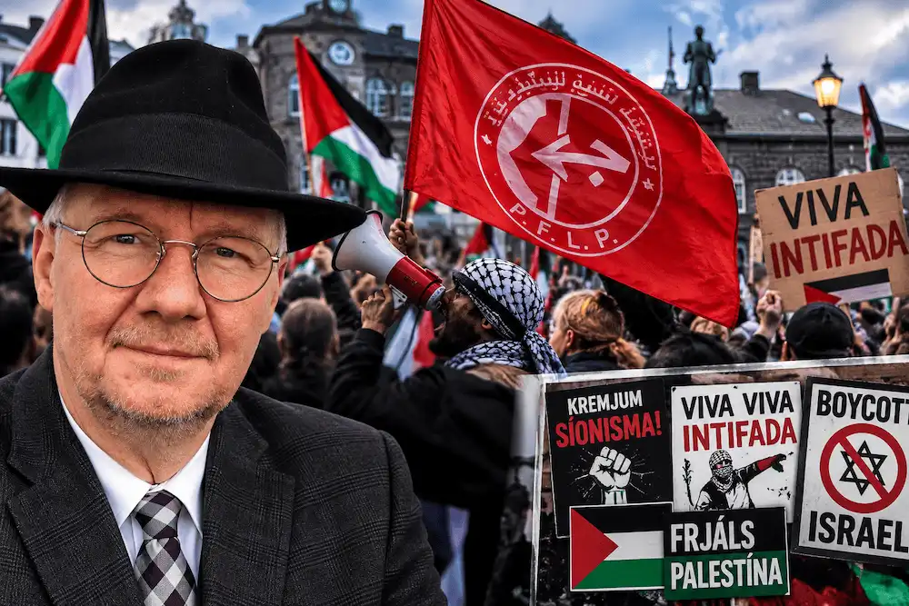 Formaður samtaka gegn gyðingaandúð gagnrýnir PFLP-fána og slagorð í Palestínugöngu í Reykjavík
