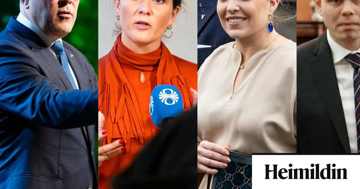 Formaður, varaformaður og ritarar Sjálfstæðisflokksins hætt á þingi