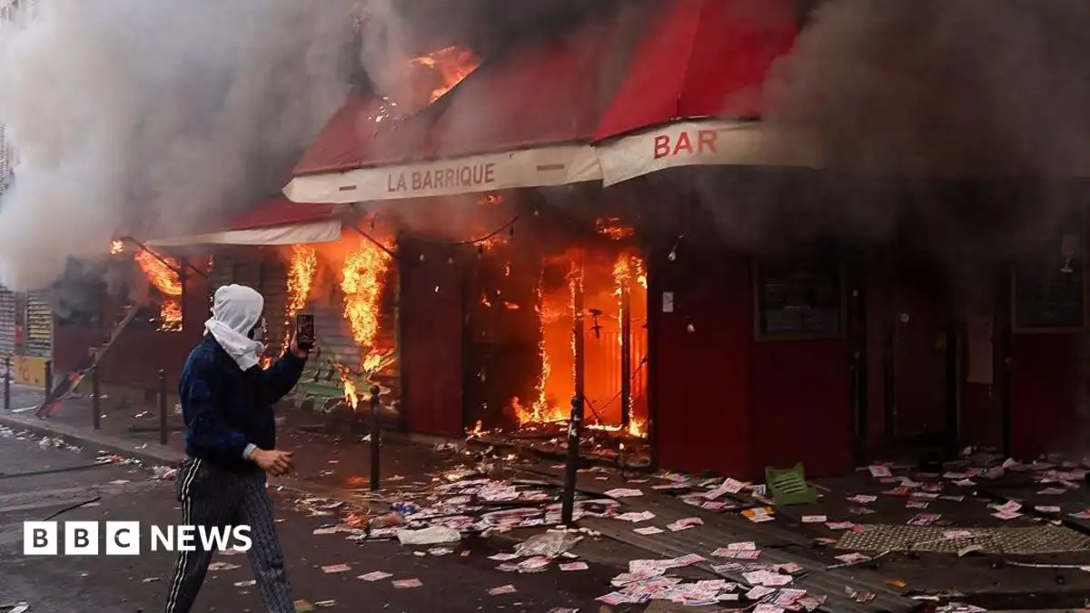 France protests: Violent clashes, looting and buildings ablaze as over 1,200 arrested