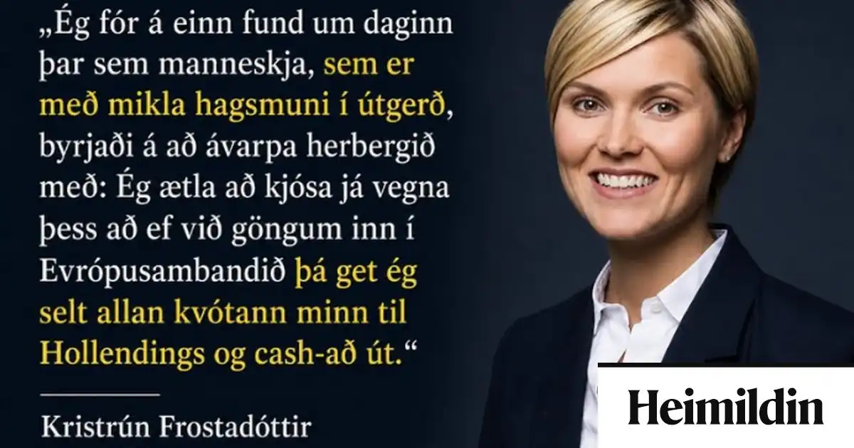 Gagnrýndir fyrir að slíta orð Kristrúnar úr samhengi