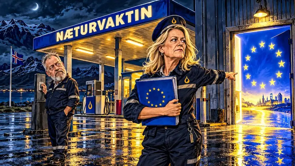 Georg Bjarnfreðarson á leið til Brussel