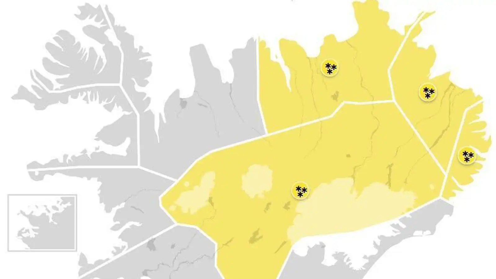 Gular við­varanir vegna snjó­komu - Vísir