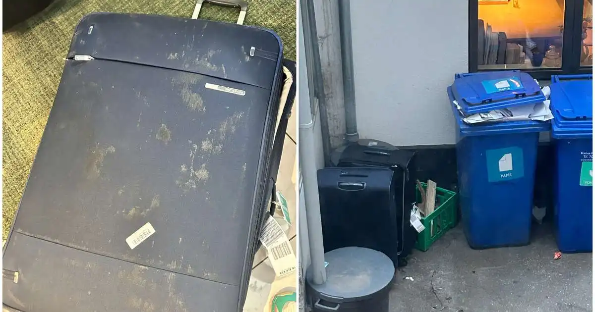 Hentu töskum eftir flugferð vegna óþefs