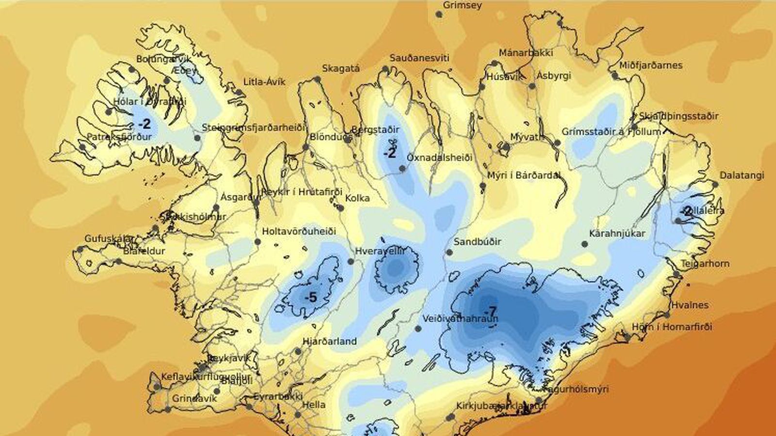 Hlýtt í dag en kuldi í kortunum - Vísir