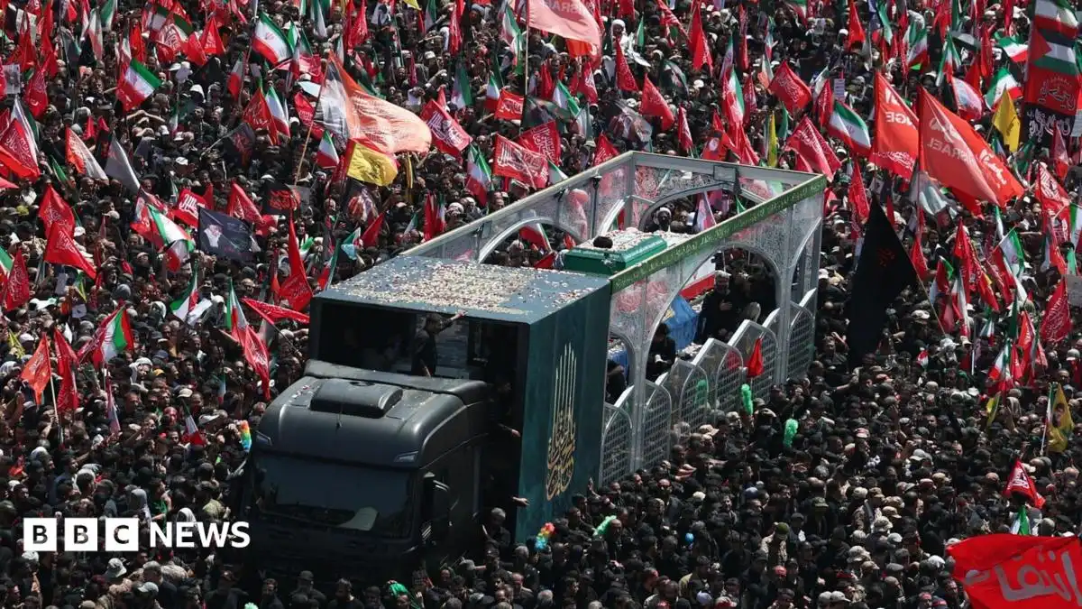 Huge crowds fill Tehran streets for Khamenei's funeral procession