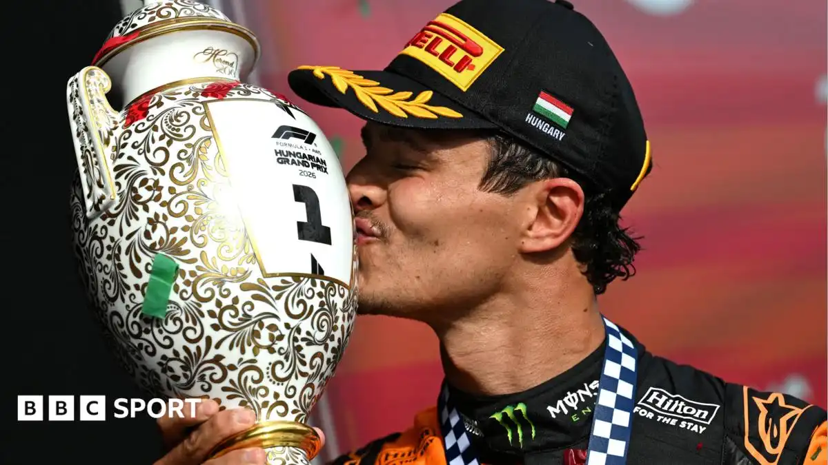 Hungarian Grand Prix result: Lando Norris wins from Max Verstappen with Kimi Antonelli third