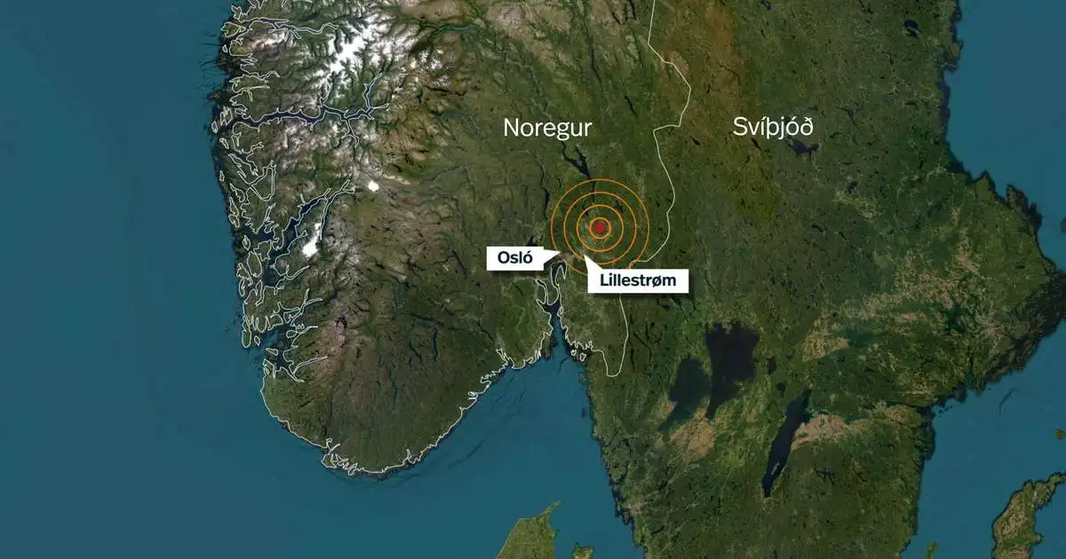 Jarðskjálfti 3,3 að stærð í suðaustur Noregi
