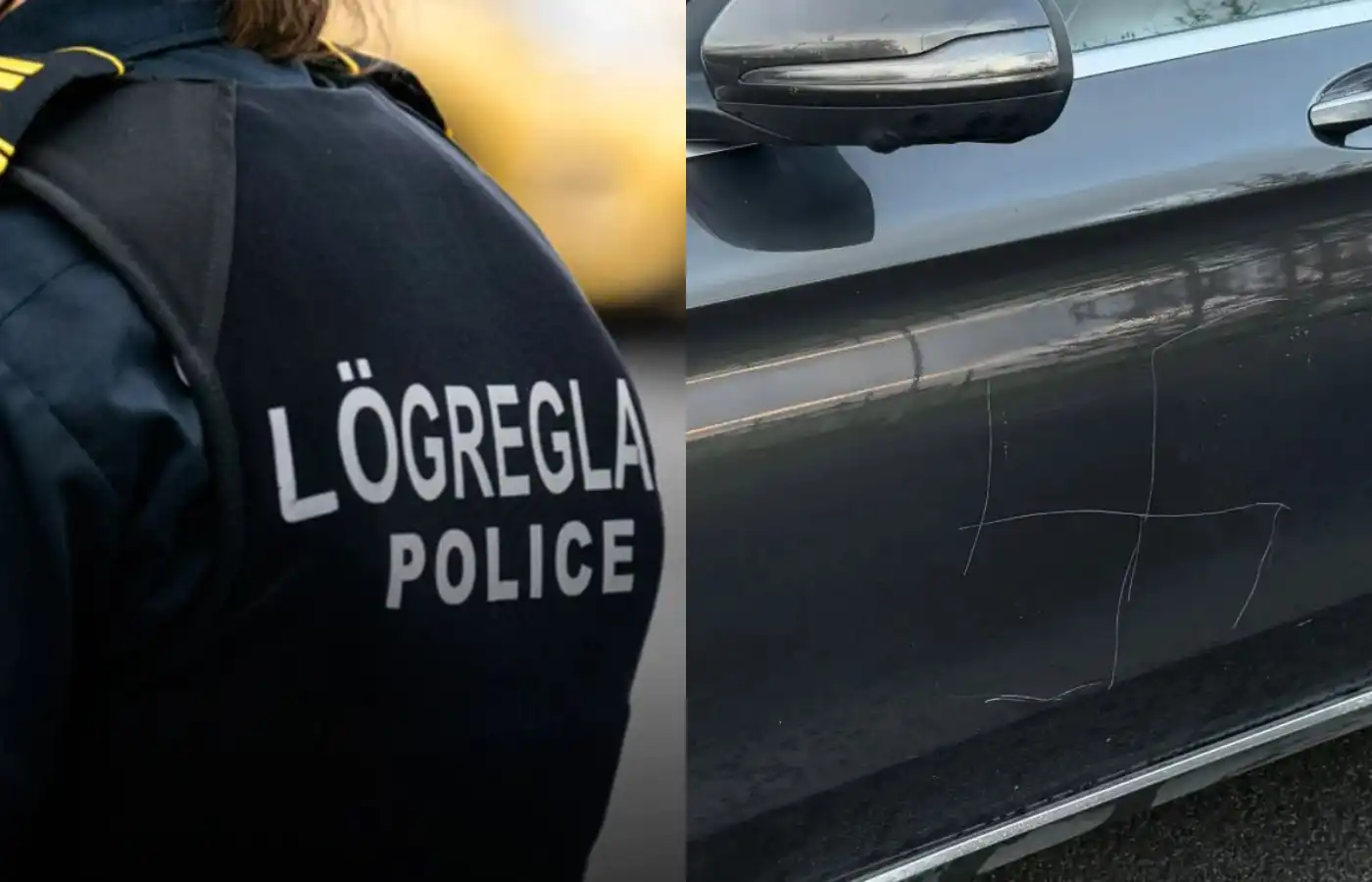 Leita að skemmdarvörgunum sem rispuðu þrjá bíla – Hakakross á bílhurðina