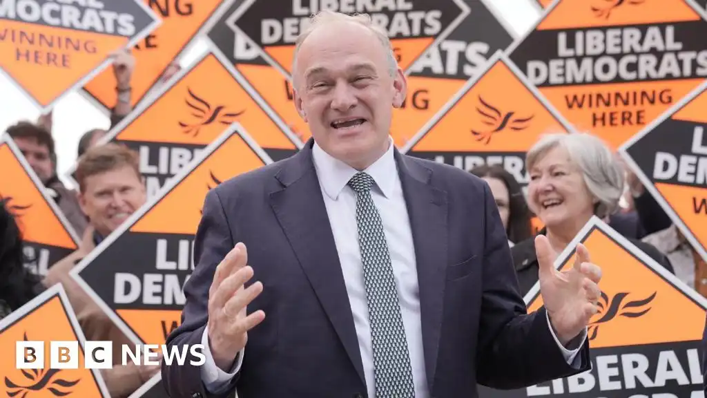 Lib Dems offer alternative to extremes of Reform and Greens, Ed Davey says