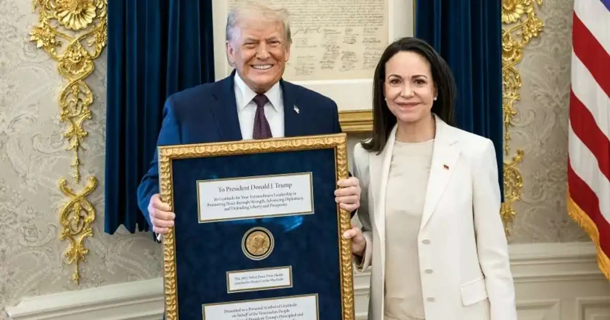 Machado hæstánægð með að hafa gefið Trump friðarverðlaunin