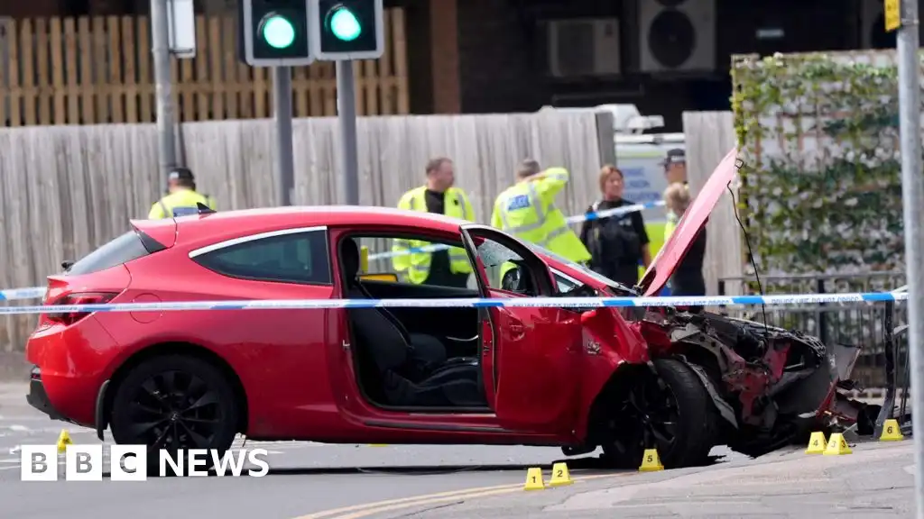 Man charged after car hits five people in Arnold town centre