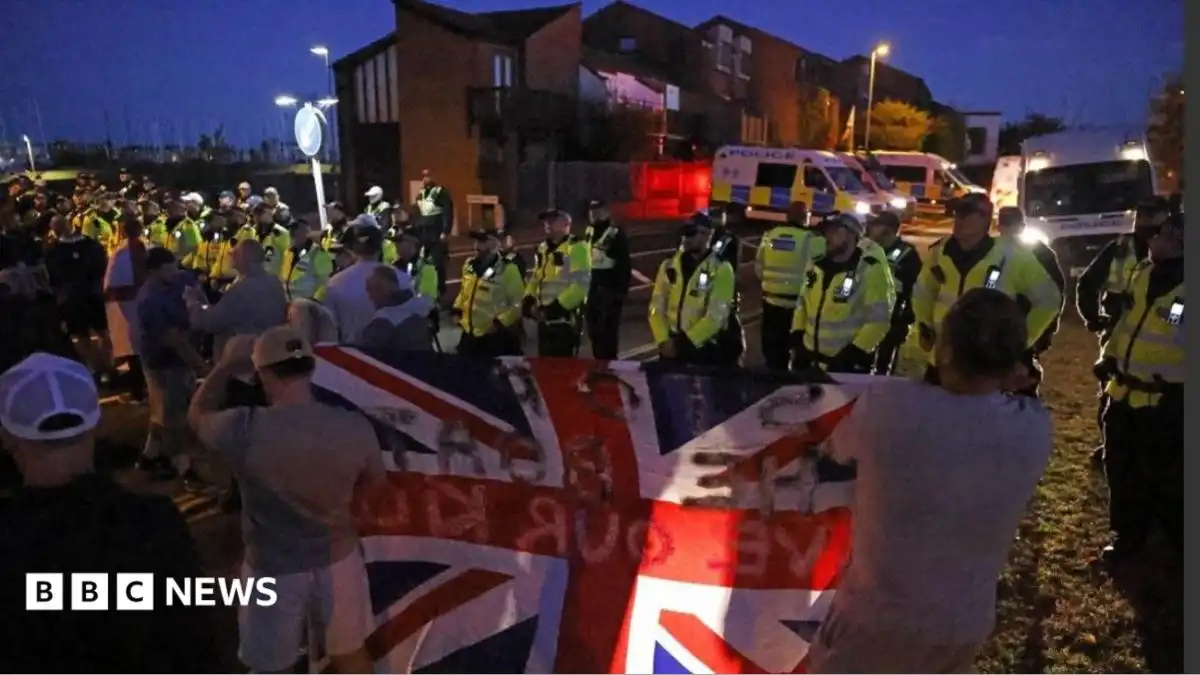 Man charged over Gosport migrant protest