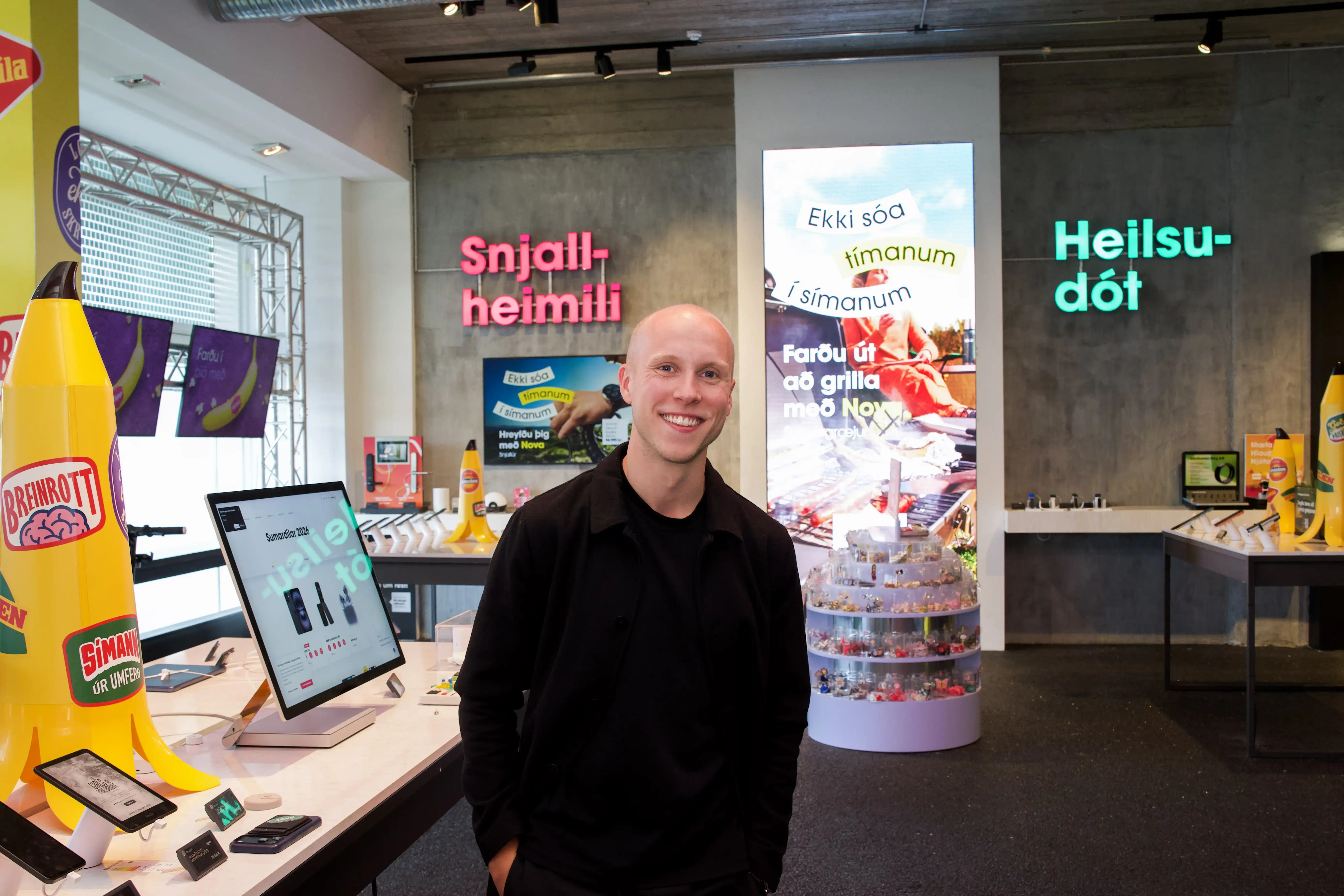 Mikið lagt í farsímasamband á Bergmáli