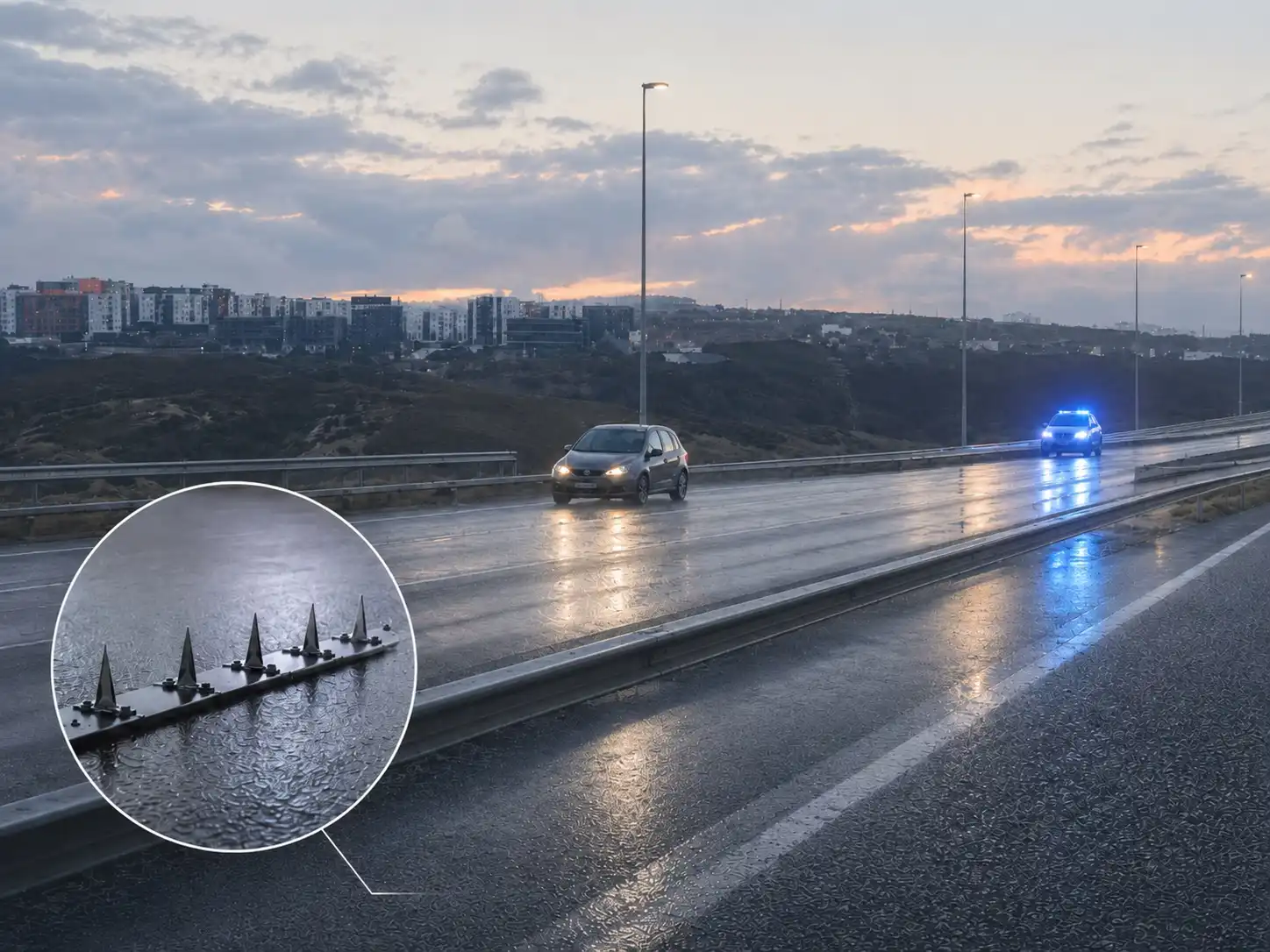 Naglamottur dugðu ekki til: Ungur ökumaður á ofsahraða endaði á árekstri