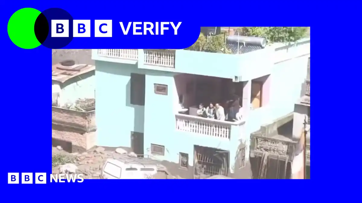 Nepal video shows people surviving floodwaters on balcony