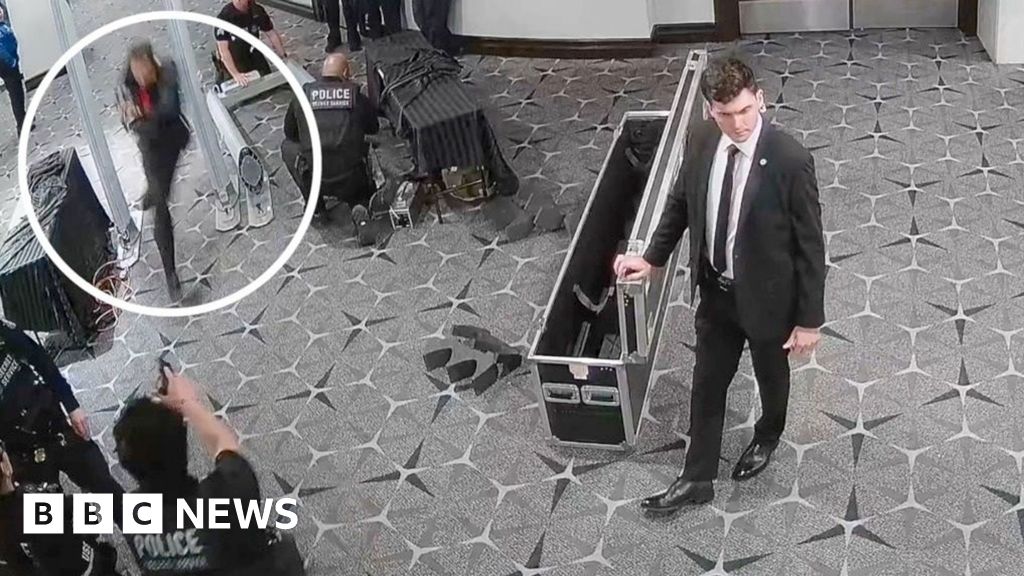 New footage shows how Trump dinner gunman charged through security in four seconds