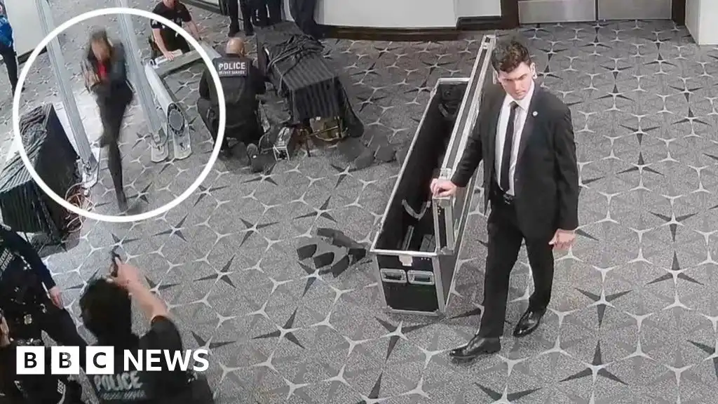 New footage shows how Trump dinner gunman charged through security in four seconds