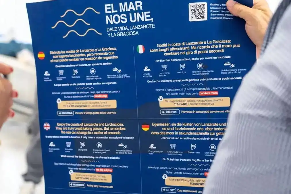 New sea safety campaign in five languages to prevent drownings launched in Lanzarote
