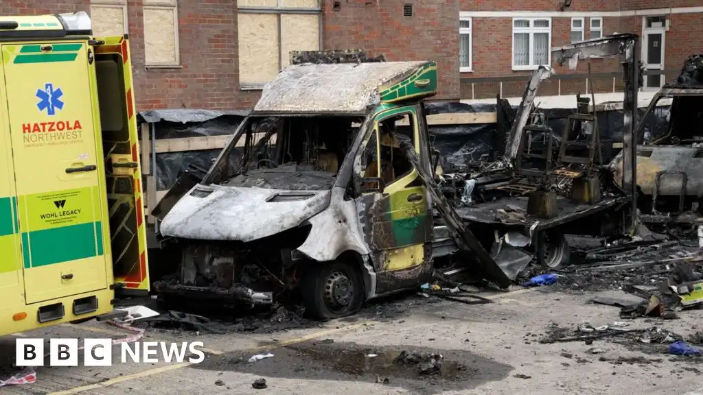 Ninth person arrested over Jewish ambulance arson